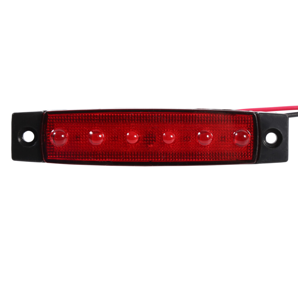 Set Of 10 Led Side Markers - 6 Leds Per Lamp For Clear Visibility Red 3231363090606