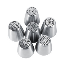 6PCS Stainless Steel Flower Cake Icing Nozzles