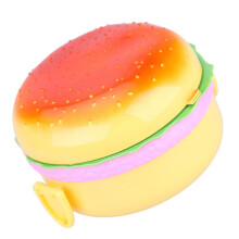 Texture souple et élastique, écologique, jouet à mâcher en forme de hamburger, résistant aux chocs, pour les étudiants et les employés de