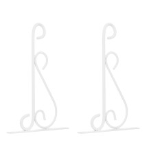 Decorazioni da giardino sospese, ganci decorativi bianchi per piante per uso interno ed esterno, ganci in ferro battuto robusti e resistenti, design