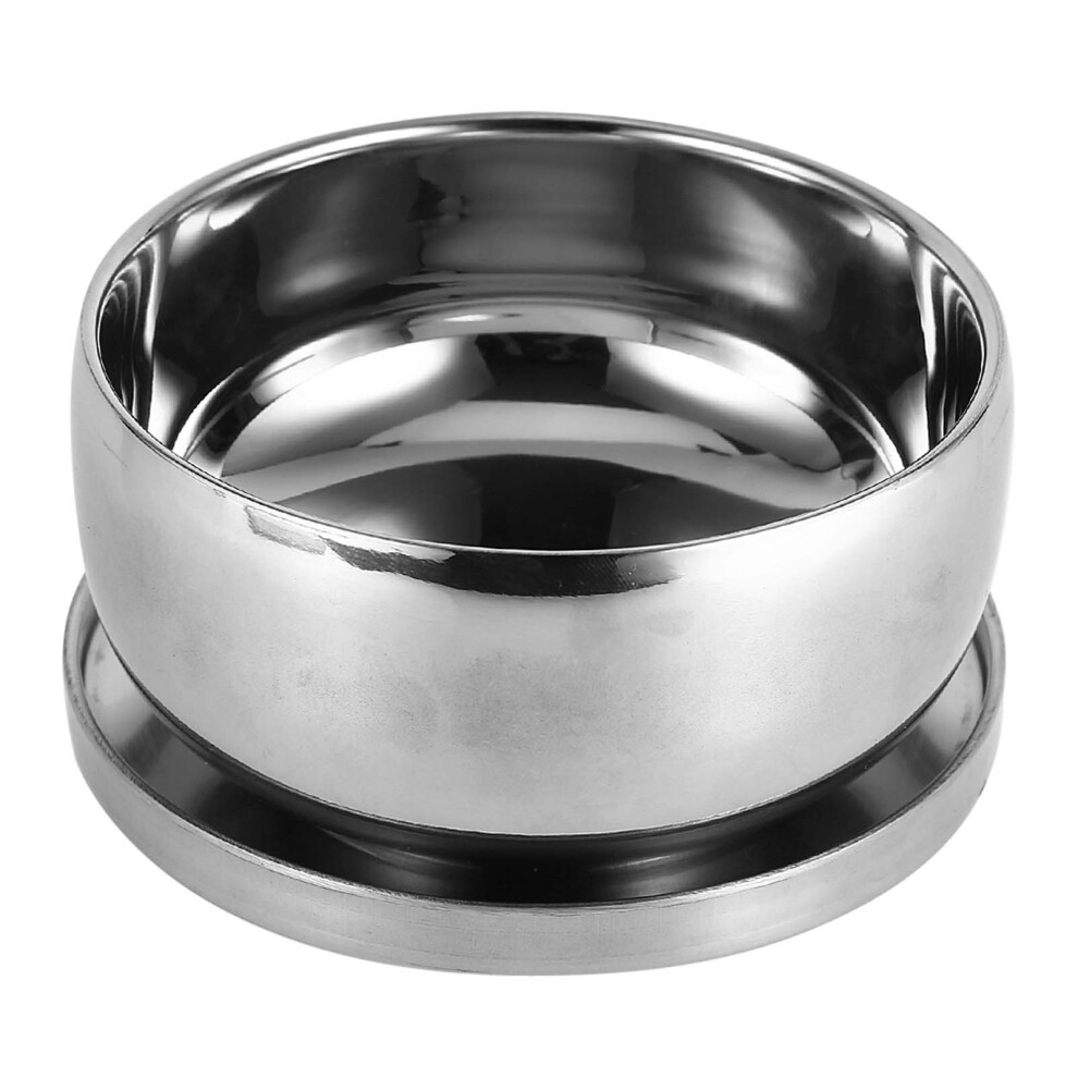 Men's Wet Shaving Mug Bowl Silver Metal Face Cleaning Shaving Tool with Lid