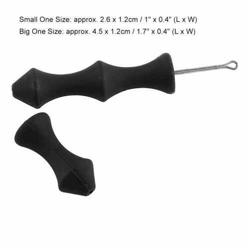 Outdoor Silicone Archery Bow String Protector Gear Black 2pcs 1