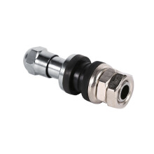 4 Stück Metallventile für Autoreifen, geeignet für Hochdruck 1,34,1 cm, Schwarz/Silber