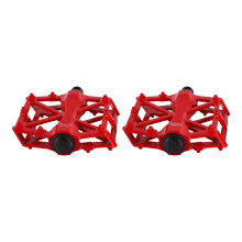 Radhauptpedale Aluminiumlegierung Mountainbike, Versiegeltes Lager, Rote Stoßdämpfung