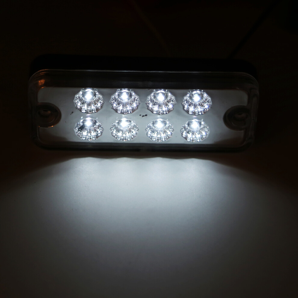 Truck Trailer Lorry 6Pcs 8 Led Side Marker Set White/Light 3061363093433