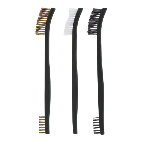 Versatile 3pcs Double Ended Wire Brush Set for Cleaning Tools and Guns 1