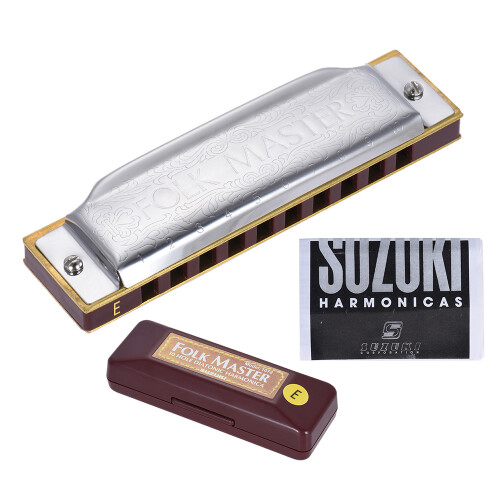 Standard 10-Hole Diatonic Harmonica 1072-E Folkmaster in E Key Beginner Student