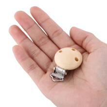 Infant-Safe Wooden Pacifier Holders 10 Set - Non-Toxic Easy to Use
