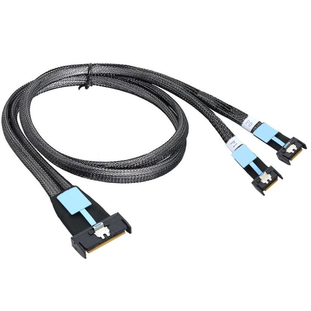 Gen5 Mclo X8 Adapter Cable Gen5 Mcio X8 To Dual Mcio X4 Server Cable For Pc 3.0 U.2 Oculink Pcie Cable 0.5M 9067246939526