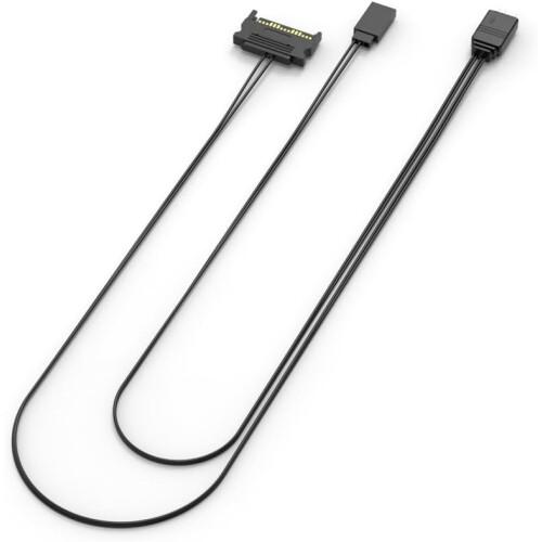 To ARGB Lighting Power Adapter Cable ARGB Controller SATA To ARGB Reset Power Cable Black 1