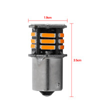 Set of 2 Auto Signal LED Bulbs S25 1156 BA15S 7014 21SMD Amber