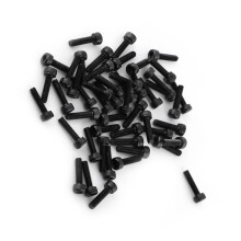 50 Black M3*12mm Hex Cap Screws Fully Threaded 12.9 Grade Alloy Steel