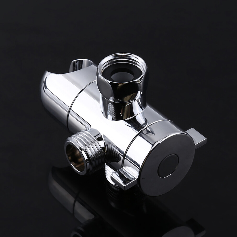 3-Way Shower Head Diverter Mount With Shut-Off Valve, Chrome Finish 4631363098746