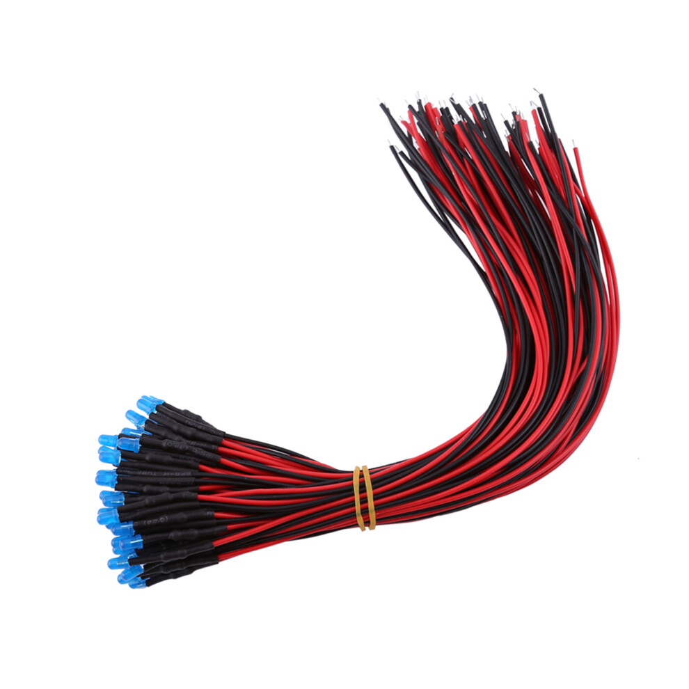 50Pcs Pre-Wired Dc12v Diffused Led Diodes Multi Colors 3Mm-10Mm 8361363098656