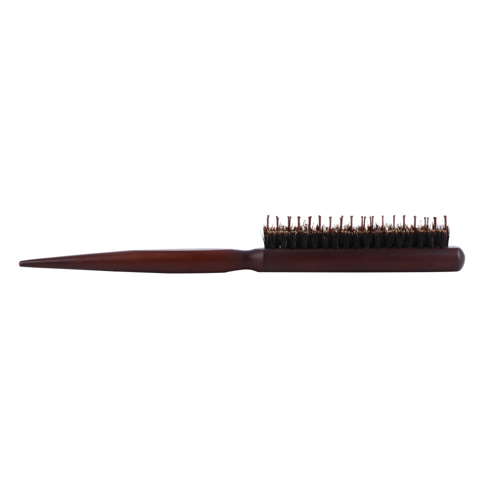 Wood Handle Natural Boar Bristle Hair Brush Fluffy Comb Hairdressing Tool