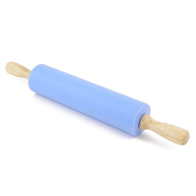 Sucitor din silicon Baker's Delight, rolă din oțel inoxidabil pentru performanță robustă, mâner ergonomic din lemn pentru rulare fără stres,