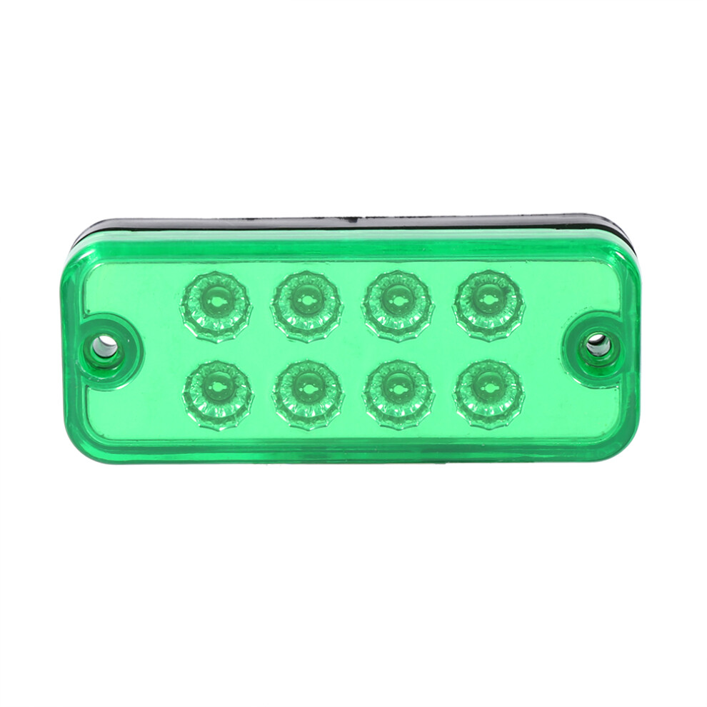 Trucks & Trailers 6Pcs 8 Led Side Marker & Clearance Indicator Lights Green 8721363093448