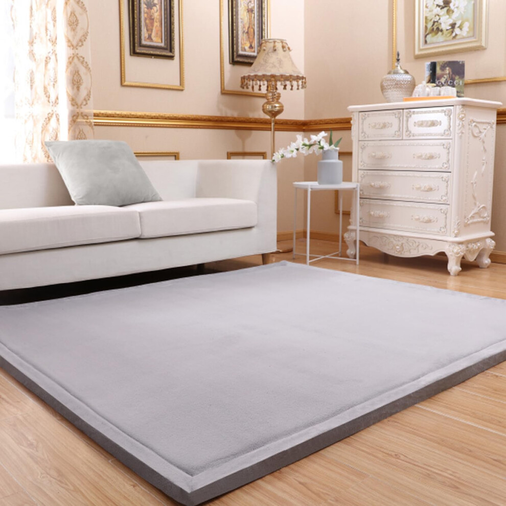 Velvet Area Rug For Living Room And Bedroom Soft NonSlip Floor Carpet Comfy Crawling Play Mat For Kids And Toddlers