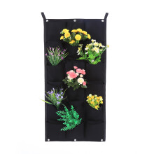 Vertical Felt Garden Planter Bags Wall Hanging 18 Pocket 100x50CM Black