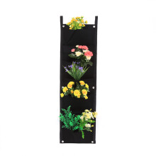Vertical Felt Garden Planter Bags Wall Hanging 7 Pocket 100*30CM Black