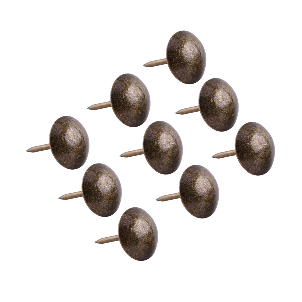 100Pcs Bronze Vintage Upholster Nails Metal Tacks For Furniture Sofa & Door 4111363100491