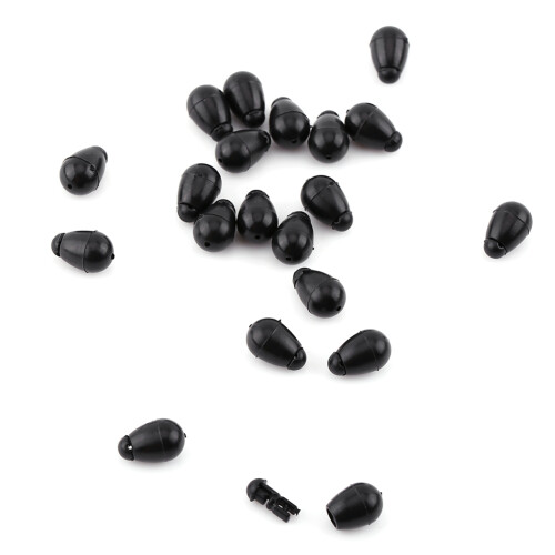 20 Stück Schwarz 11 mm Carp Method Feeder-Perlen 1