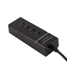 USB 3.0 Multi-Port Hub 4 Port for Macbook – Lightweight Extender in Black