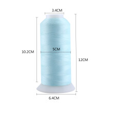 Glow In The Dark Embroidery Thread Blue 3000 Yards Hand Stitching Sewing Thread