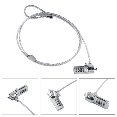 Notebook PC Security Lock Cable 4 Digit Password Chain for Theft Prevention 2