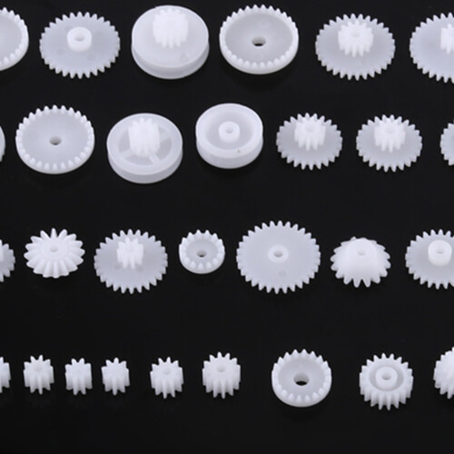 Complete Plastic Gear Assortment Set for Robots and Model Vehicles