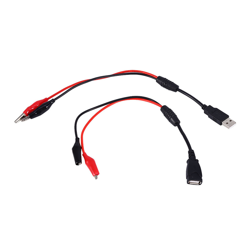 Usb Alligator Clips Voltage Tester, 33.9Cm, Dual Male & Female 9311363102999