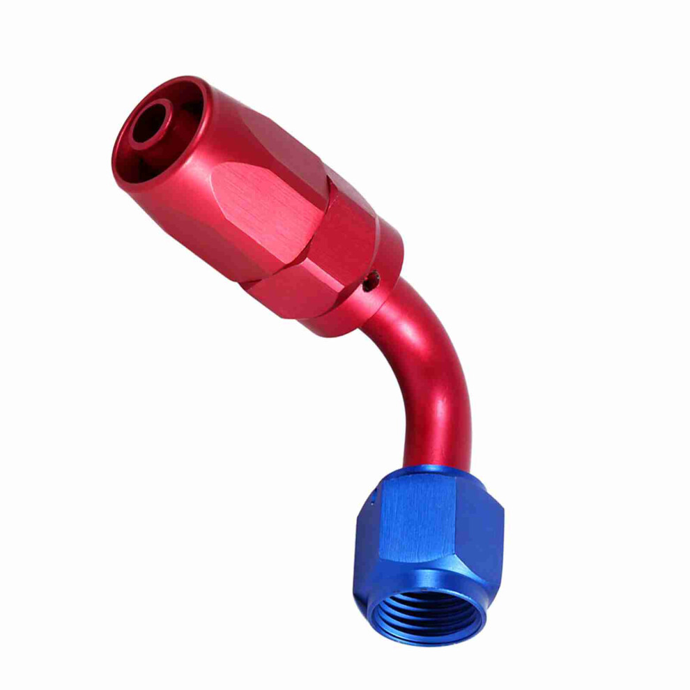 High-Durability An6 90 Degree Swivel Hose End In Finish Blue/Red 4911363099920