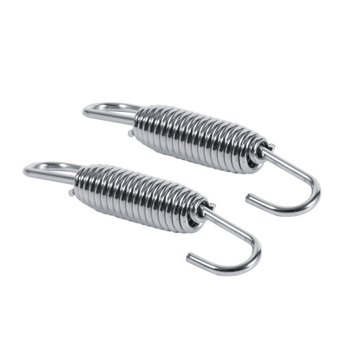 2x 65 mm Edelstahl-Auspufffedern - Silber