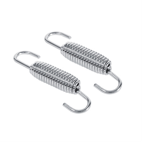 2x 65 mm Edelstahl-Auspufffedern - Silber 2