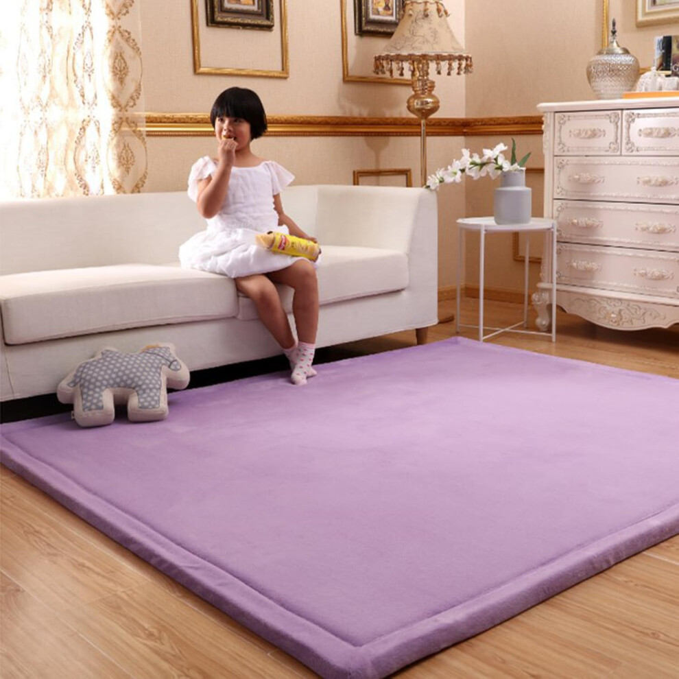 Velvet Area Rug For Living Room And Bedroom Soft NonSlip Floor Carpet Crawling Mat For Kids And Toddlers