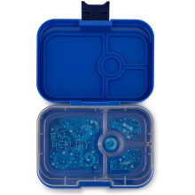 4dílný Bento obědový box s regulací porcí, konstrukcí bez BPA pro zdravé obědy, snadno čistitelným vyjímatelným tácem, vhodným do