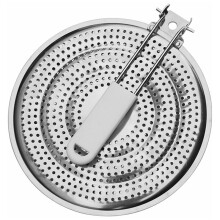 Elimină punctele fierbinți, difuzor de căldură din oțel inoxidabil pentru plite electrice și pe gaz, soluție compactă de depozitare pentru