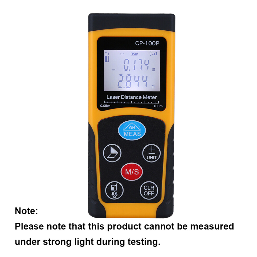 High Accuracy Handheld Ir Laser Distance Meter 100M, Compact, Ip54 4231363103886