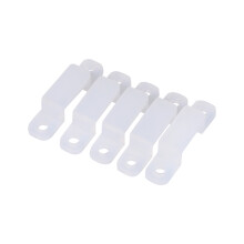 Packung mit 100 Silikonklemmen 10 mm zur Befestigung von RGB-LED-Streifen 3528 5050 1210