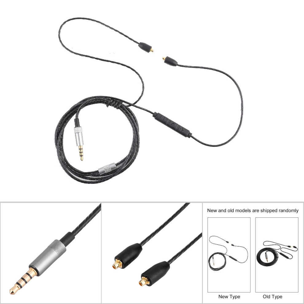High-Quality 1.25M 3.5Mm Audio Cable For Se215 Se425 Se535 Mmcx Black 9371363104676