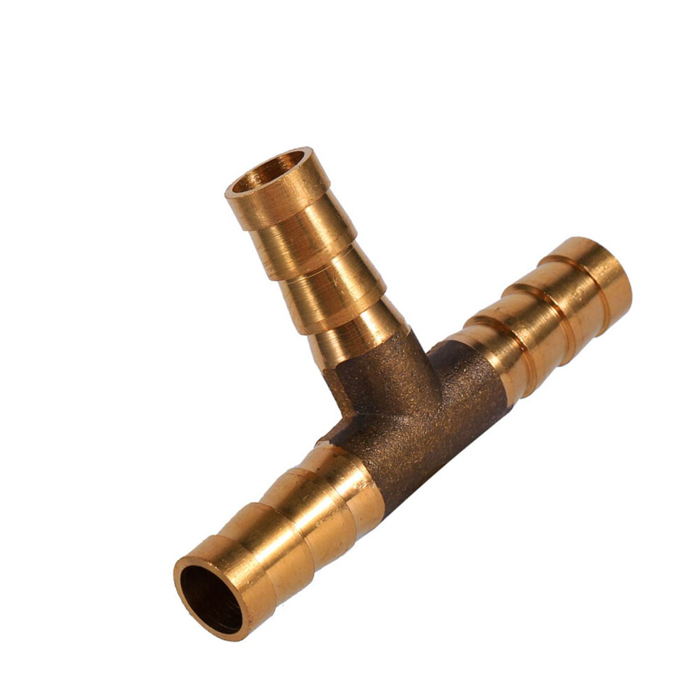 Brass 8mm 3 Way T Piece Fuel Hose Connector for Air Oil Gas Pipe Fitting-image-OPC-PN5SJXW-NEW