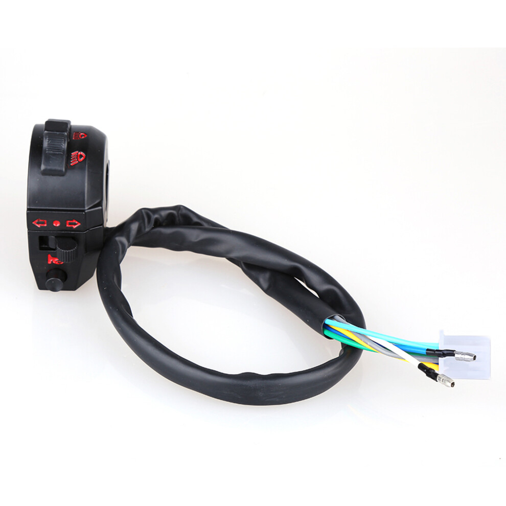 7/8In Motorcycle Switch: Turn Signal Horn Hi/Lo Beam Control Black 4981363106737