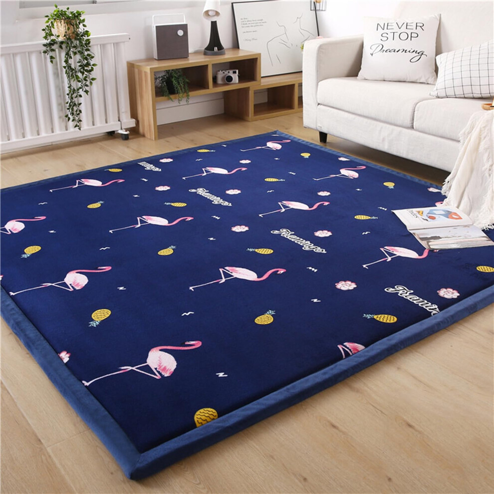 Crawling Mat, Large Velvet Floor Mat for Nursery Baby Toddler, Soft Plush AntiSlip Bedroom Play Mat