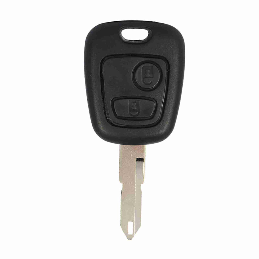Car Key Fob Shell For Peugeot 206 2 Buttons Uncut Blade Replacement Auto Remote 7651363108532