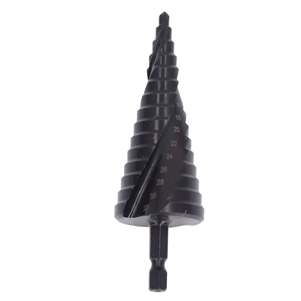 Step Drill Bit For Metal Hss 15 Steps 432Mm, Pagoda Cone Drill Bit, Hex Shank, Spiral Groove Hole Reamer For Steel 9067246943851