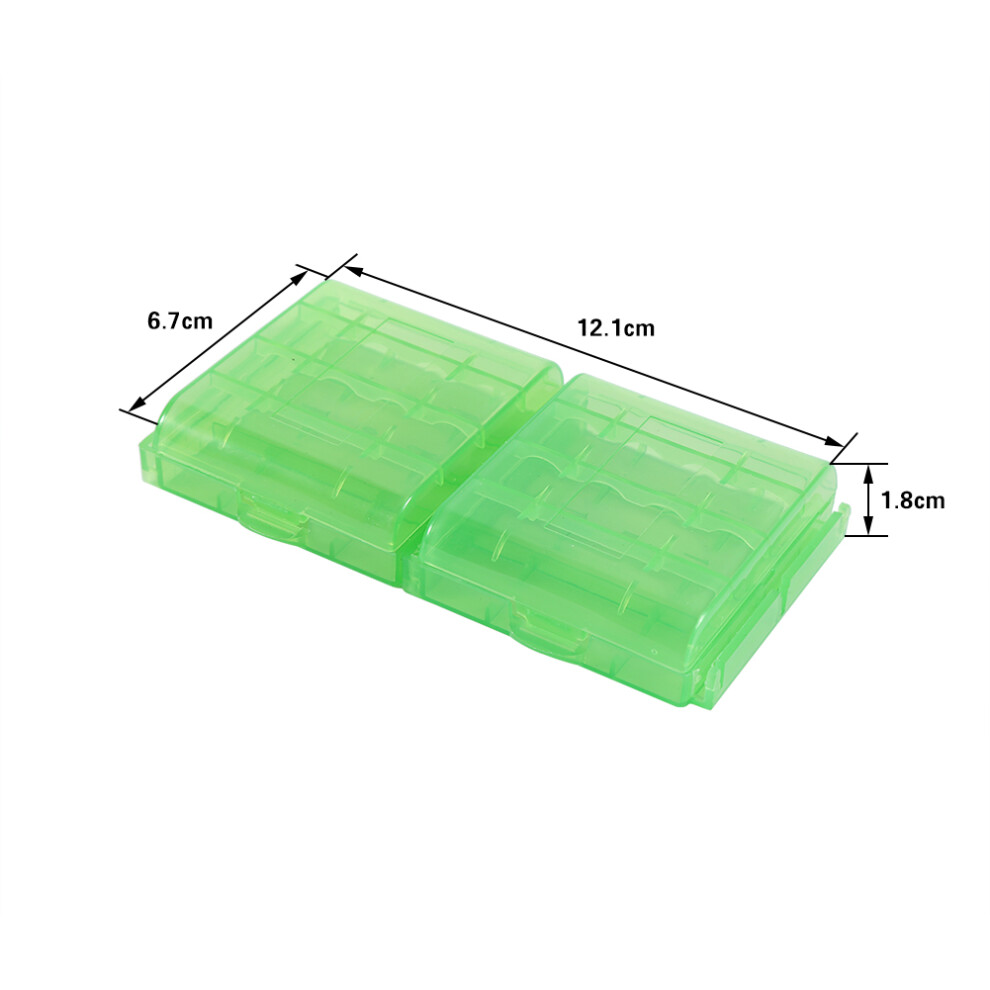5 Color Hard Plastic Battery Storage Box For Aa Aaa Batteries Clear And Durable 9451363109458