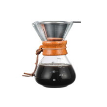 Cafeteira Pour Over, Jarra de Vidro Borossilicato Resistente a Temperaturas Extremas, Filtro de Aço Inoxidável que Garante um Despejo Sem