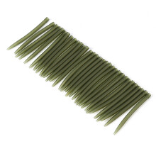 30PCS 51MM Fishing Tackle Sleeves Anti-Tangle Dark Green Rubber