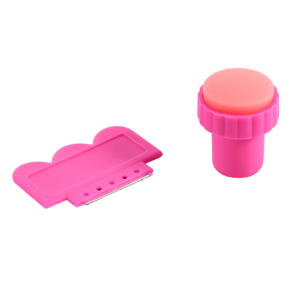Reusable 7 Pcs Nail Stamping Plate & Double Ended Stamper for Manicure
