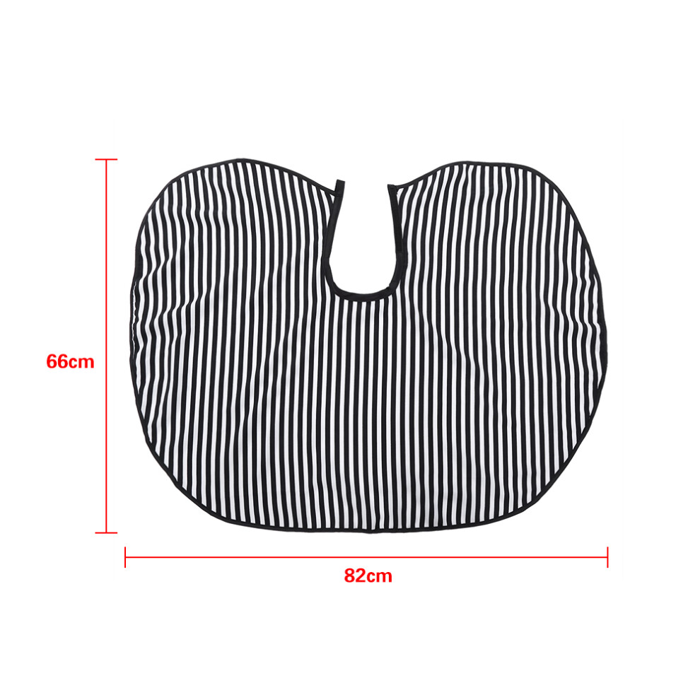 Barber Salon Cape Bib Apron Soft Cloth Vertical Stripes Hairdressing Gown